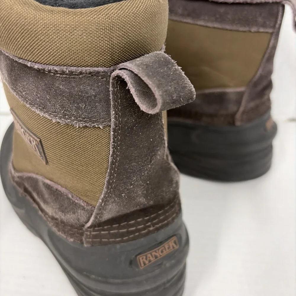 Ranger Boots Resistant Men's 8 Rubber Suede leather BROWN snow‎ EUC insulated